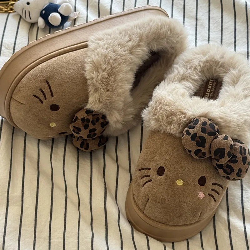 Cute Fluffy Kitty Slippers