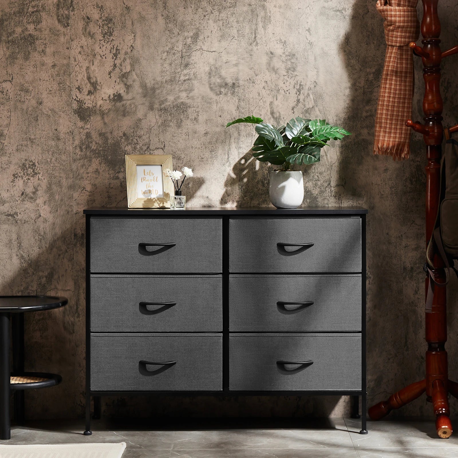 Chic Fabric Drawer Nightstand