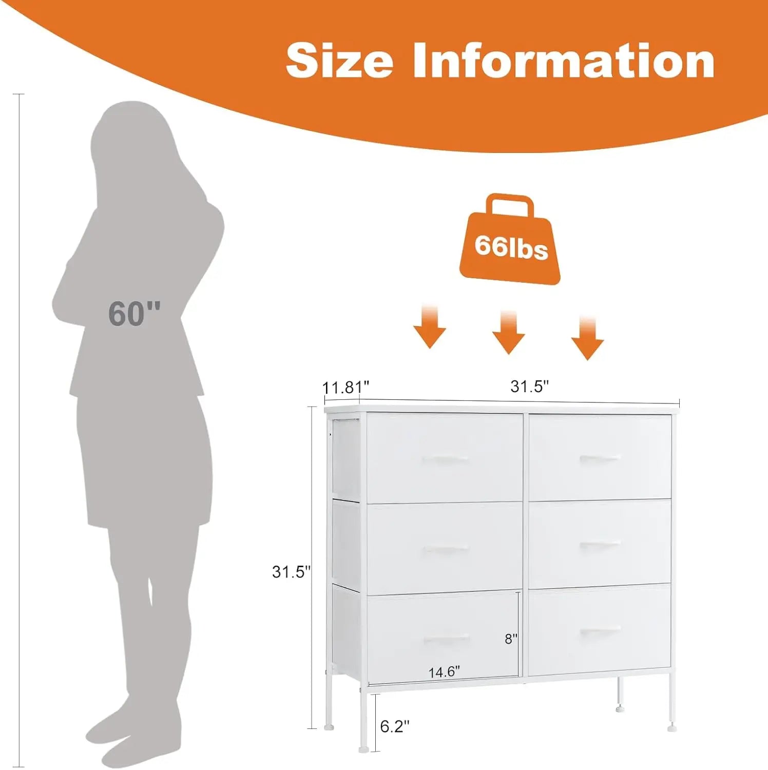 Chic Fabric Drawer Nightstand
