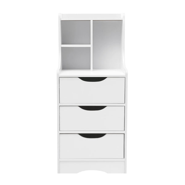 Elegant White Bedside Cabinet